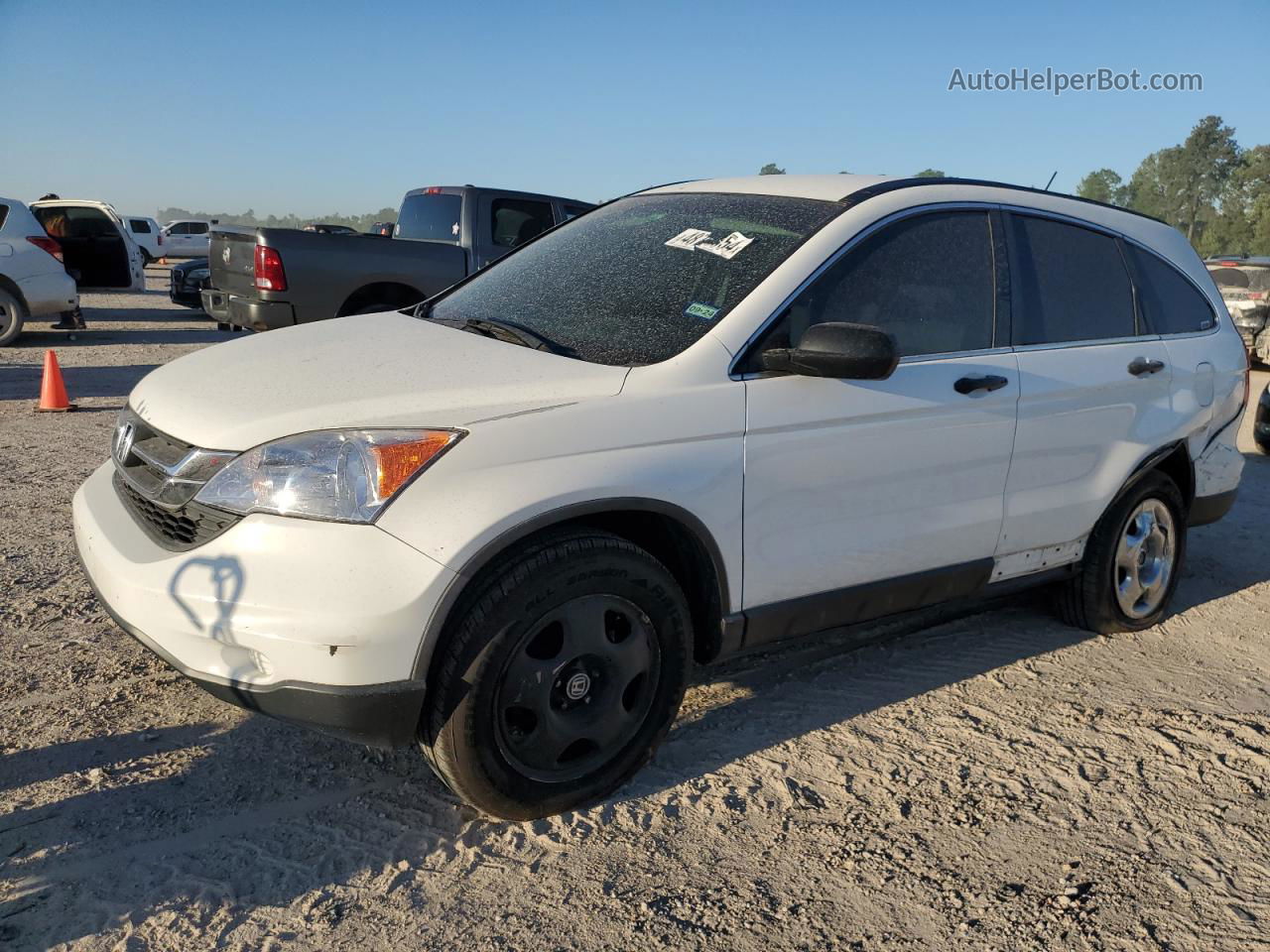 2010 Honda Cr-v Lx White vin: 3CZRE3H3XAG704044