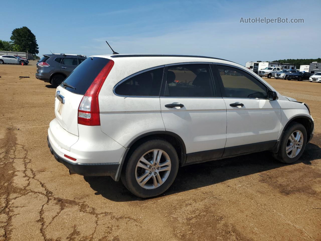 2010 Honda Cr-v Ex White vin: 3CZRE3H50AG701963