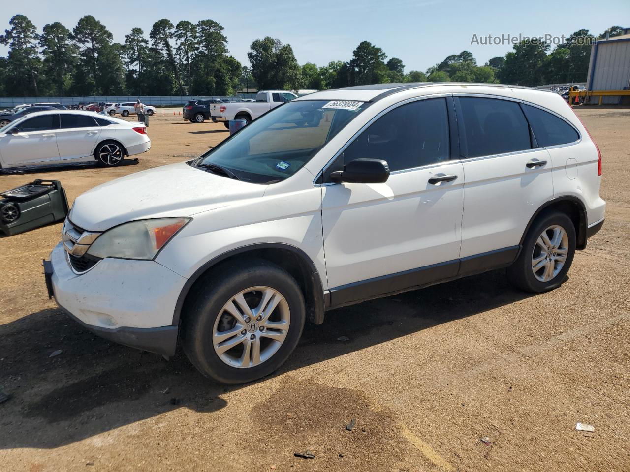 2010 Honda Cr-v Ex White vin: 3CZRE3H50AG701963