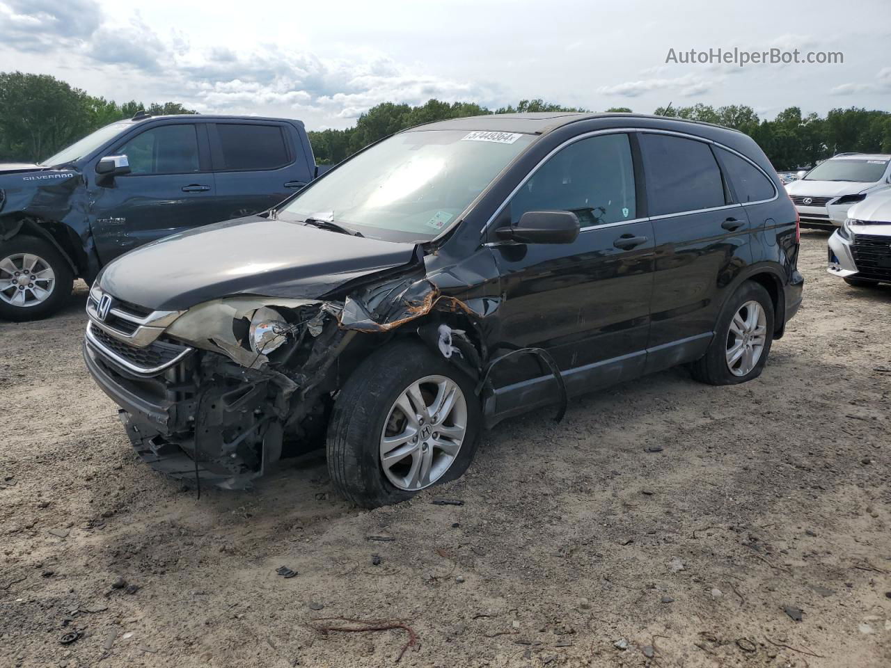 2010 Honda Cr-v Ex Black vin: 3CZRE3H54AG702744