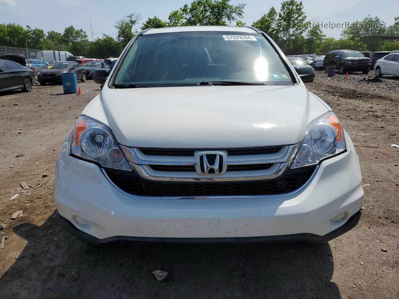 2010 Honda Cr-v Ex White vin: 3CZRE4H50AG707560