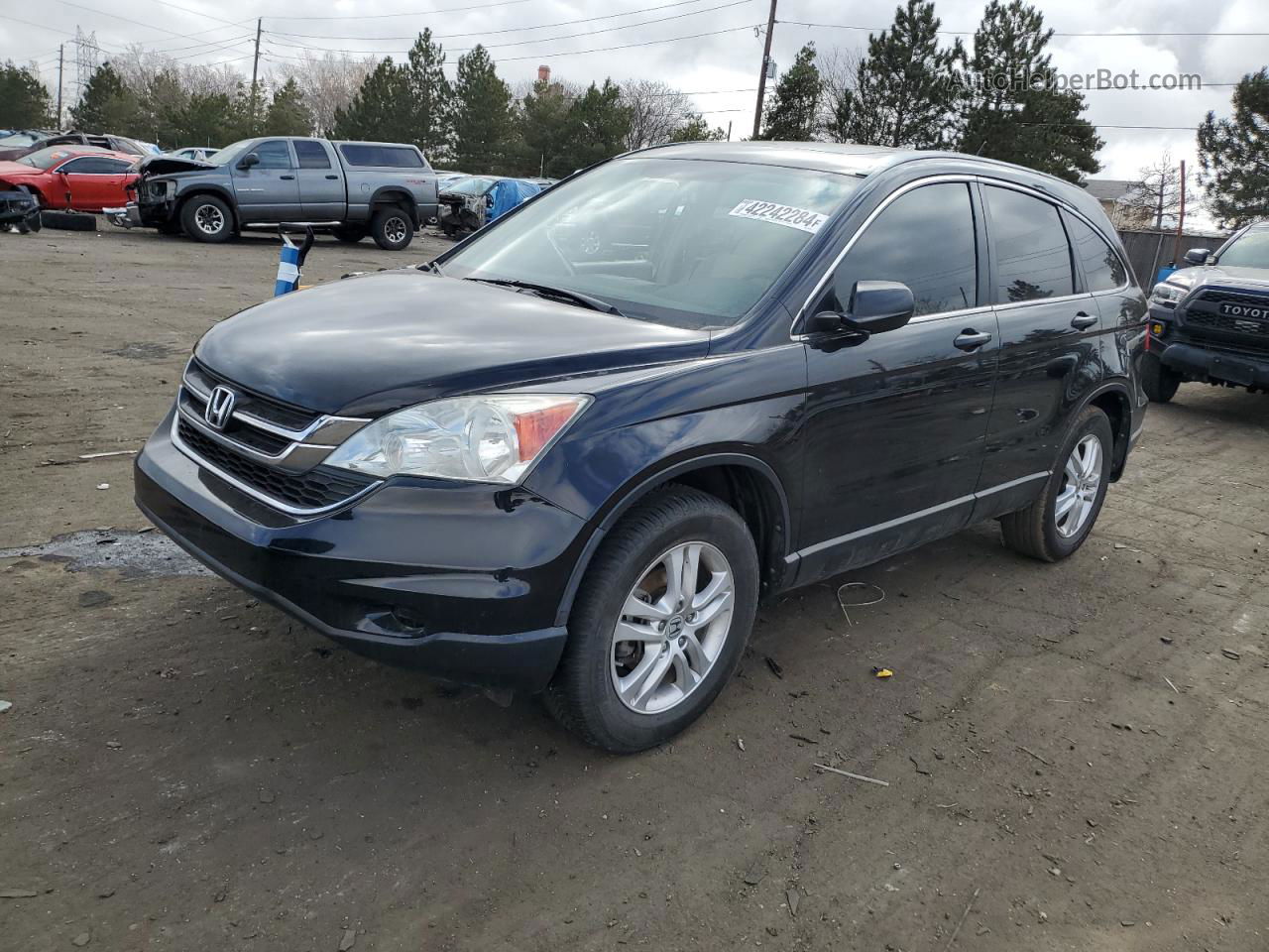 2010 Honda Cr-v Ex Black vin: 3CZRE4H51AG704117