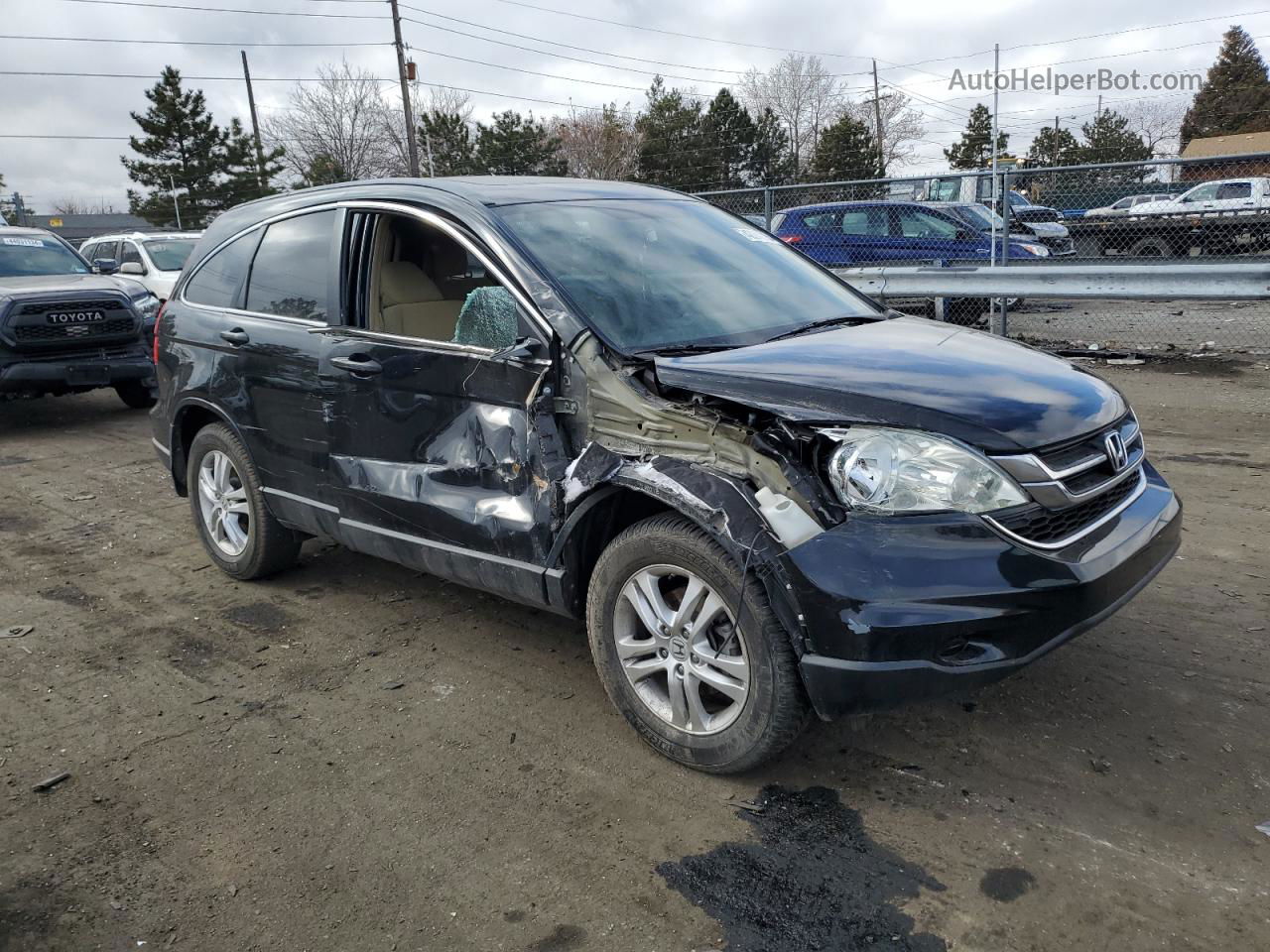 2010 Honda Cr-v Ex Черный vin: 3CZRE4H51AG704117