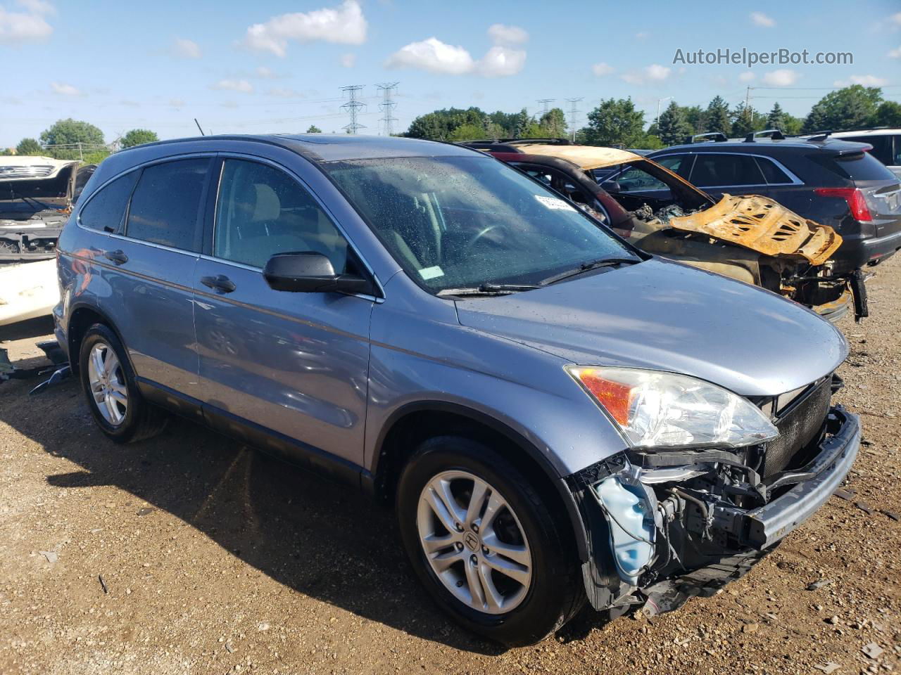 2010 Honda Cr-v Ex Blue vin: 3CZRE4H53AG703485