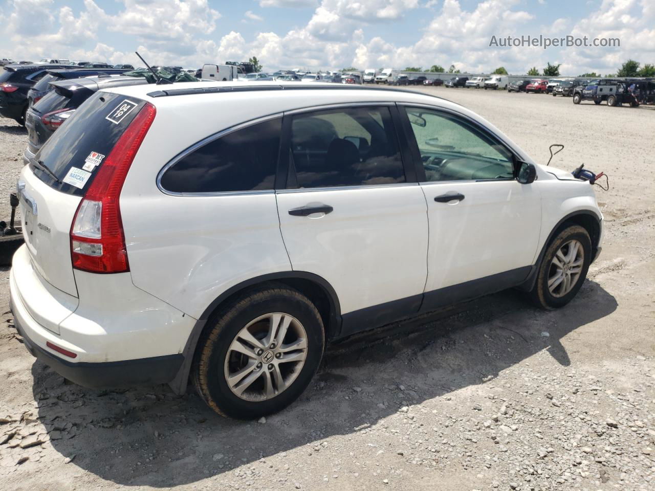 2010 Honda Cr-v Ex White vin: 3CZRE4H54AG700577