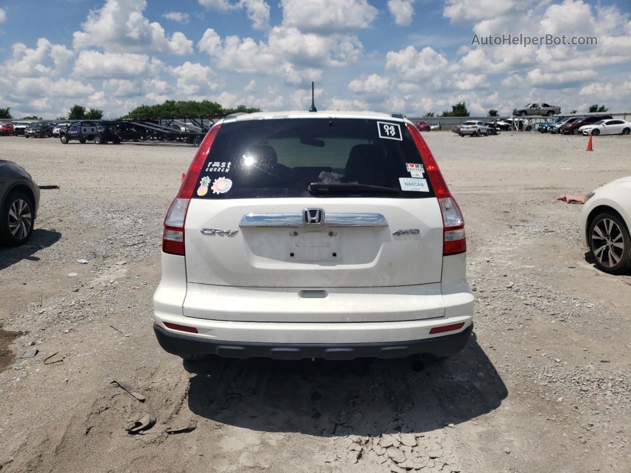 2010 Honda Cr-v Ex White vin: 3CZRE4H54AG700577