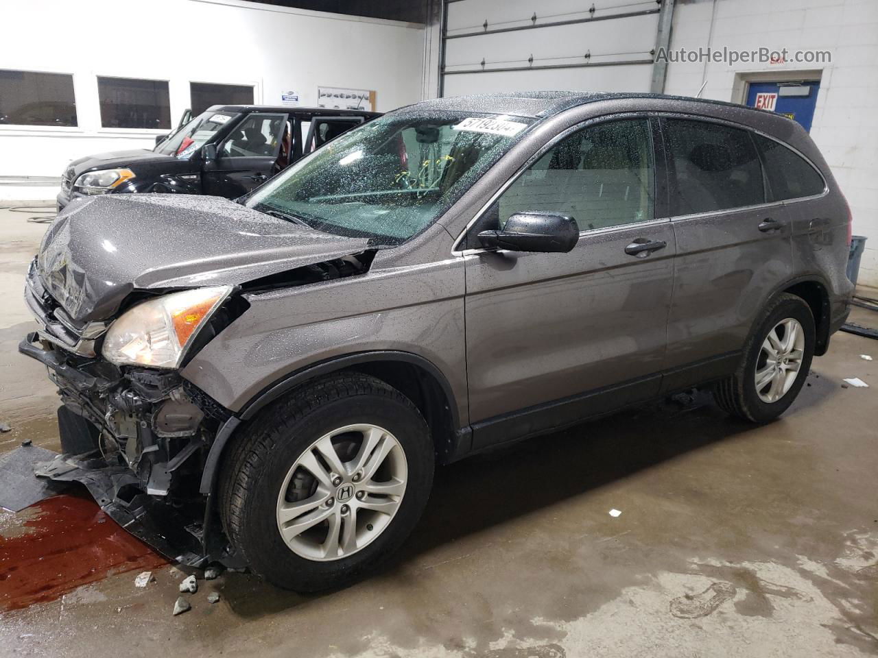 2010 Honda Cr-v Ex Gray vin: 3CZRE4H54AG704676