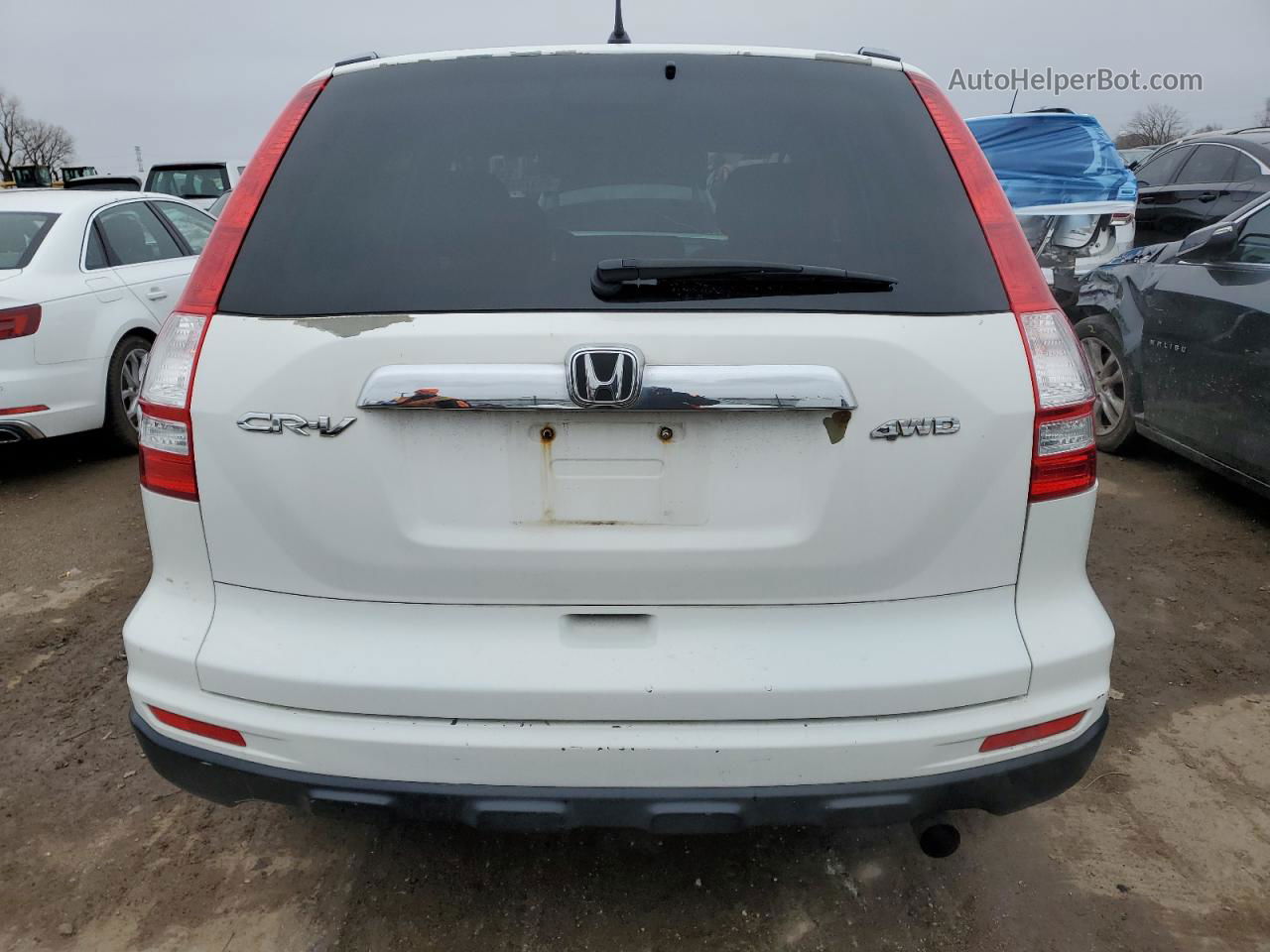 2010 Honda Cr-v Ex White vin: 3CZRE4H55AG705741