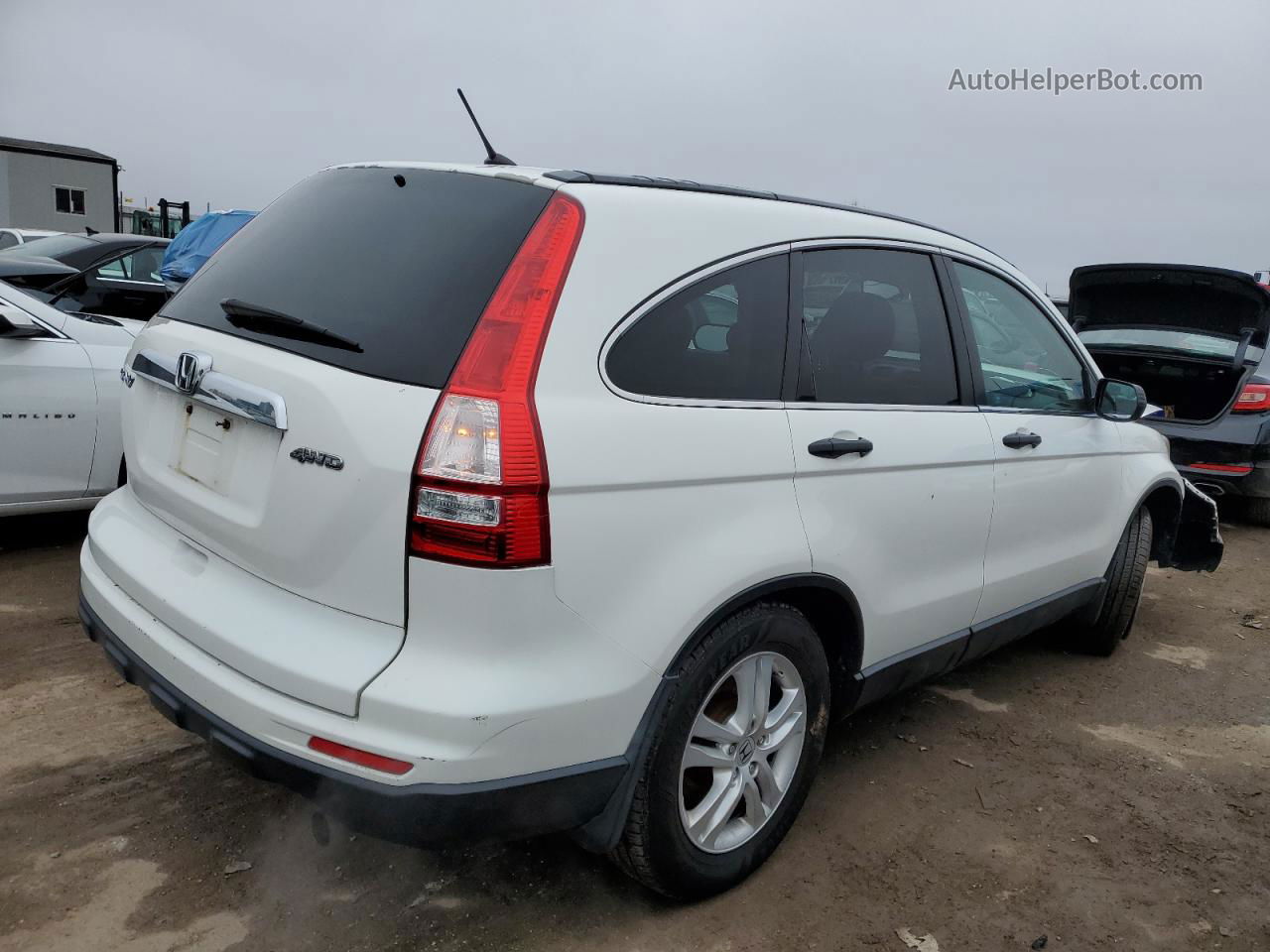 2010 Honda Cr-v Ex White vin: 3CZRE4H55AG705741