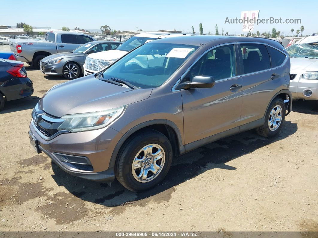 2015 Honda Cr-v Lx Brown vin: 3CZRM3H30FG705178