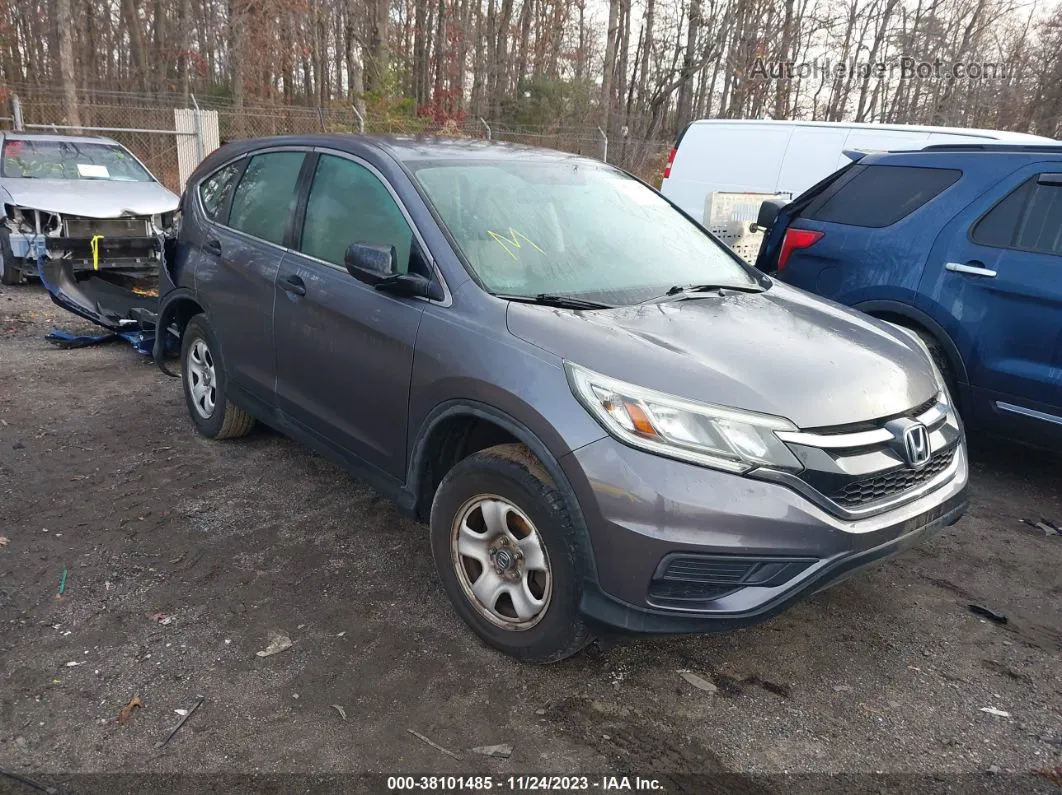 2015 Honda Cr-v Lx Gray vin: 3CZRM3H31FG702404