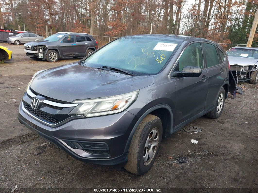 2015 Honda Cr-v Lx Gray vin: 3CZRM3H31FG702404