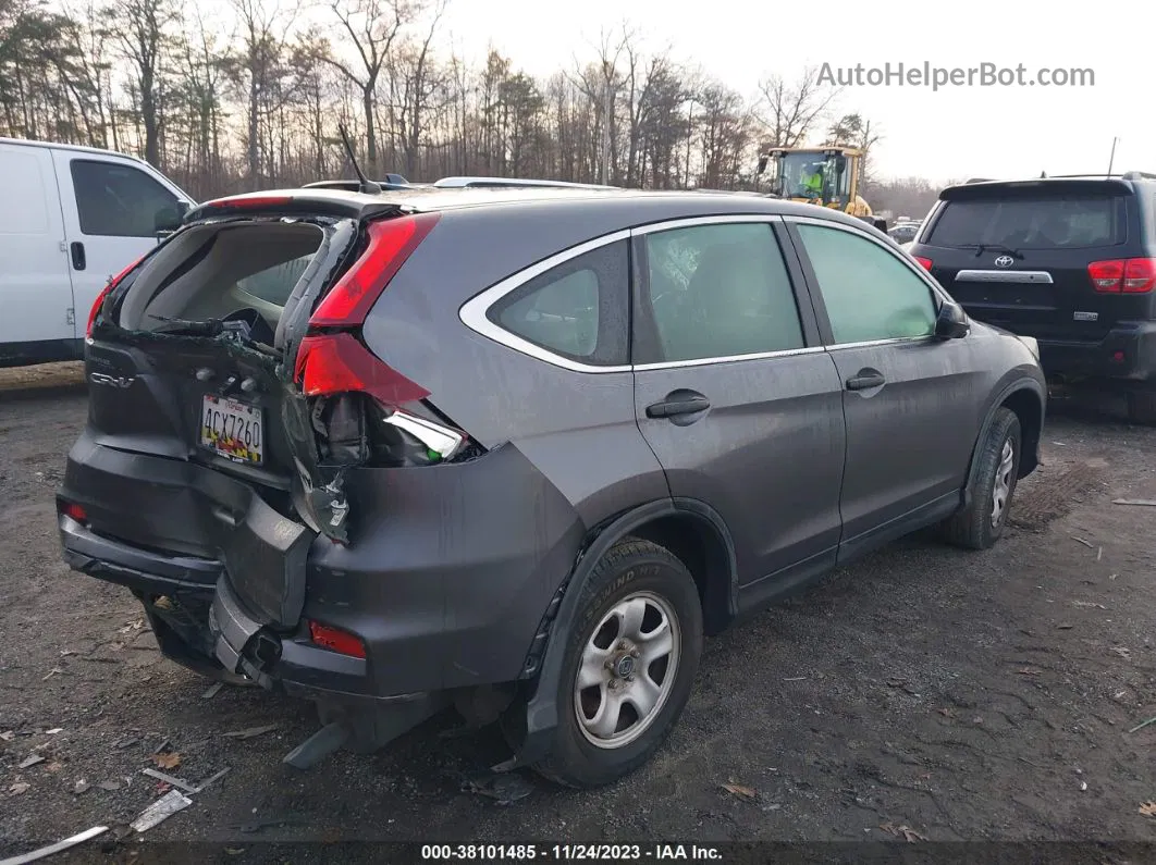 2015 Honda Cr-v Lx Gray vin: 3CZRM3H31FG702404