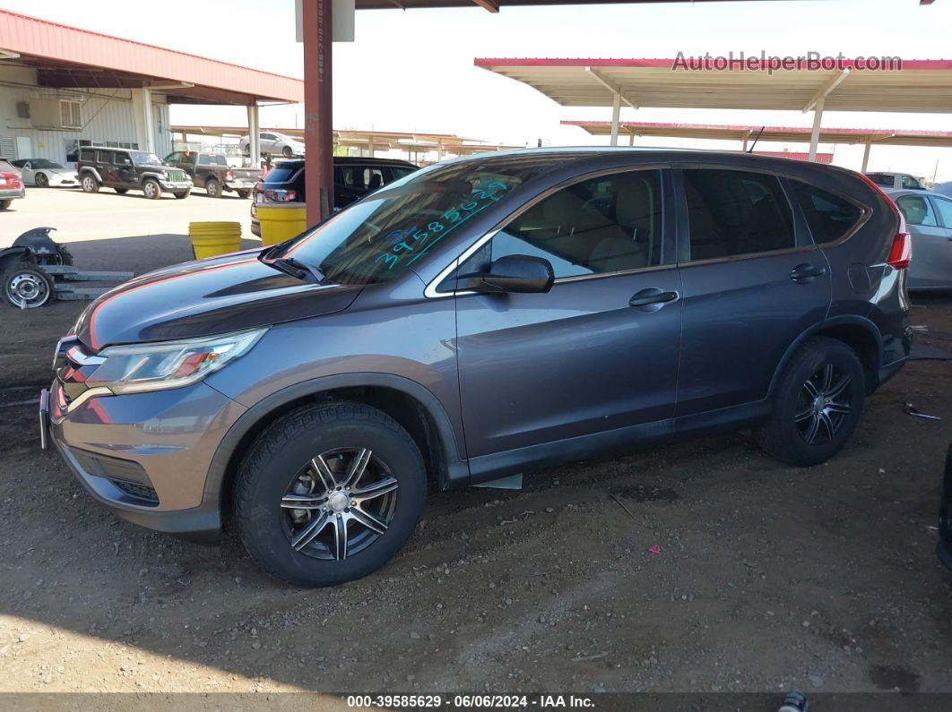 2016 Honda Cr-v Lx Gray vin: 3CZRM3H31GG710567