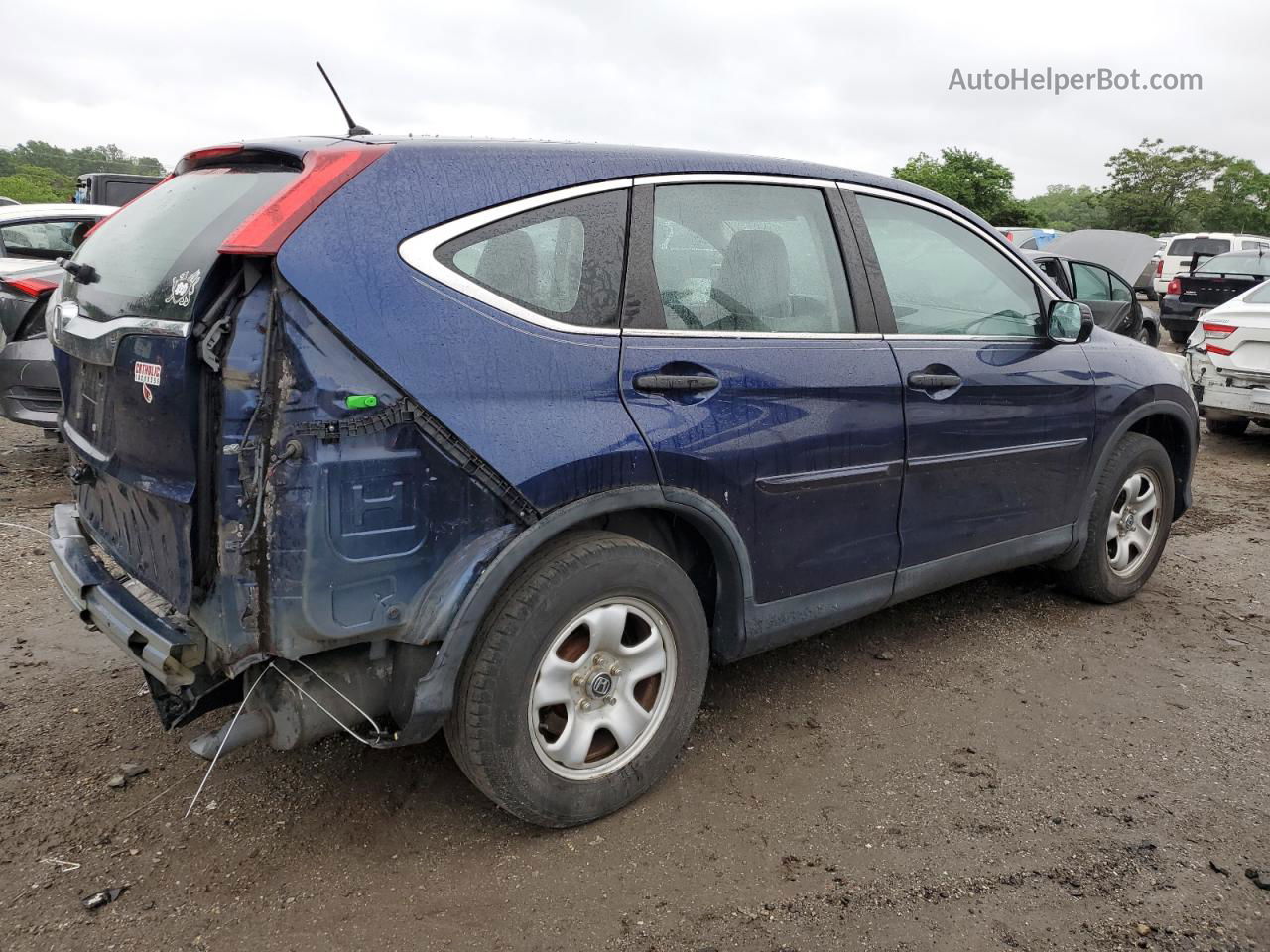 2015 Honda Cr-v Lx Blue vin: 3CZRM3H32FG708552