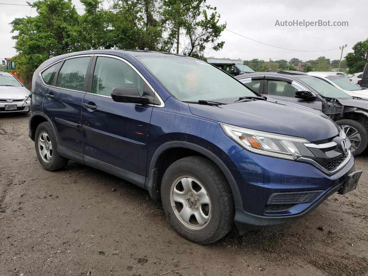 2015 Honda Cr-v Lx Blue vin: 3CZRM3H32FG708552