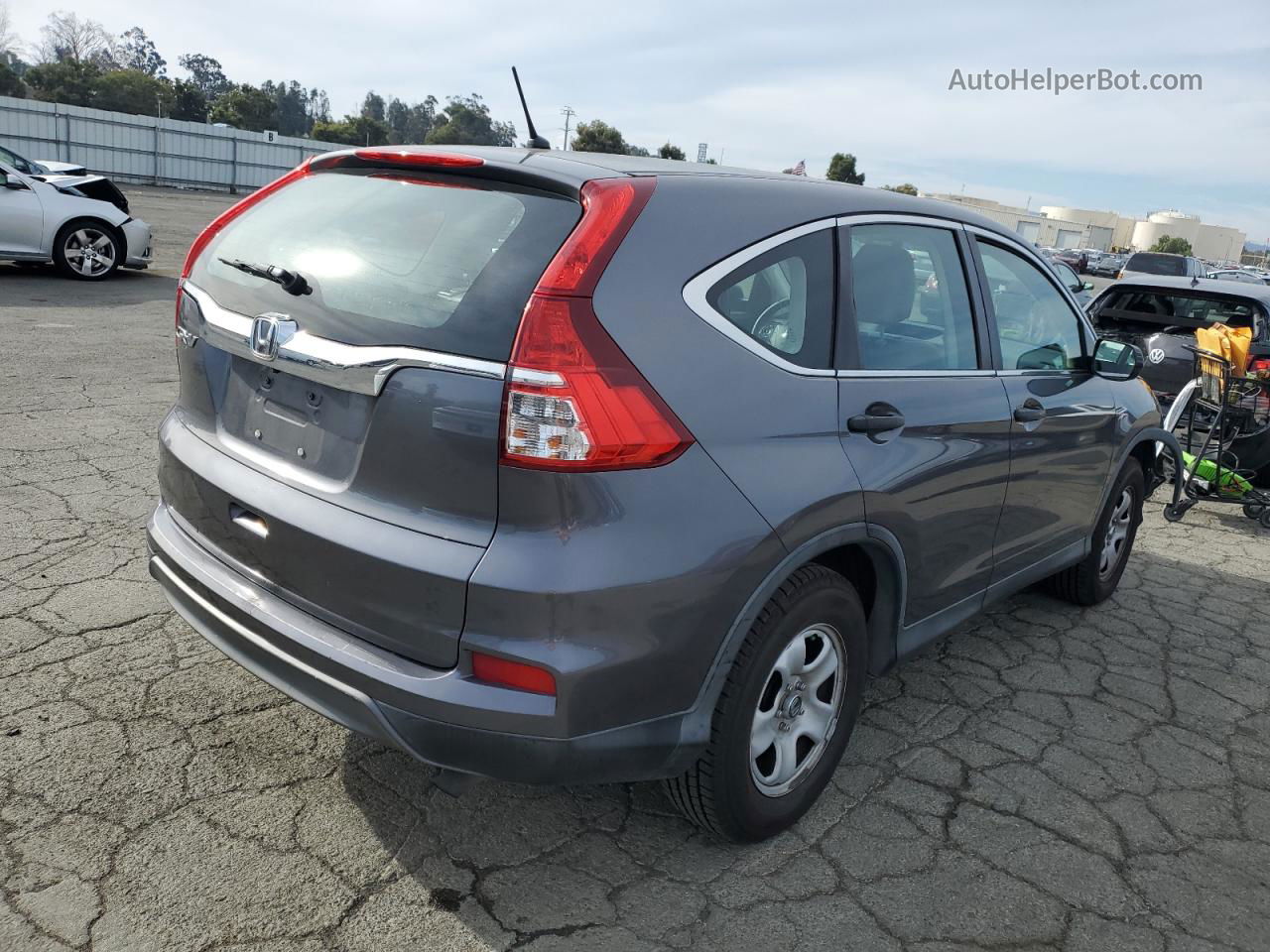 2015 Honda Cr-v Lx Gray vin: 3CZRM3H33FG712352