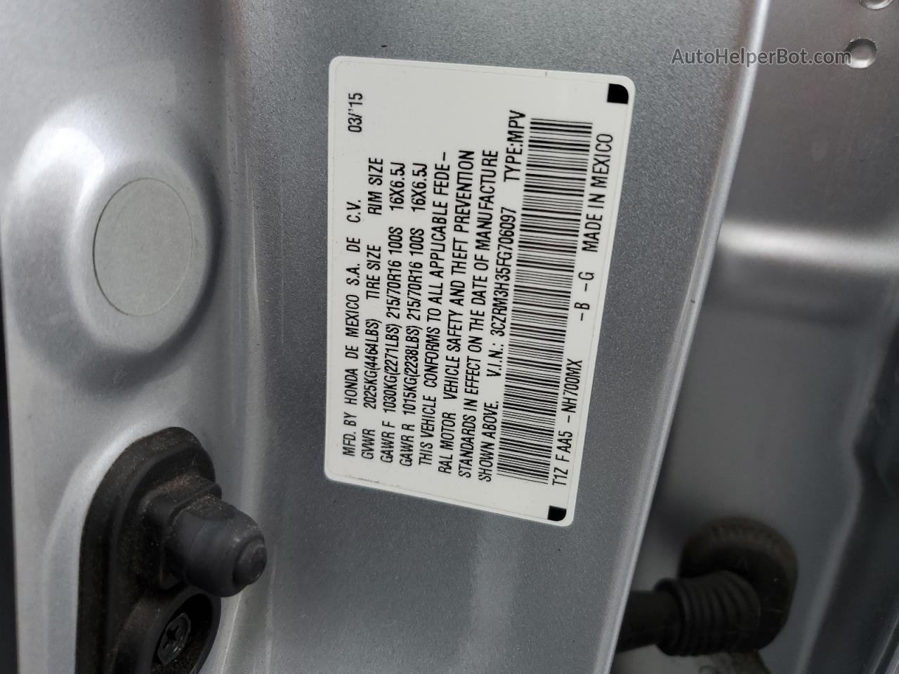 2015 Honda Cr-v Lx Silver vin: 3CZRM3H35FG706097