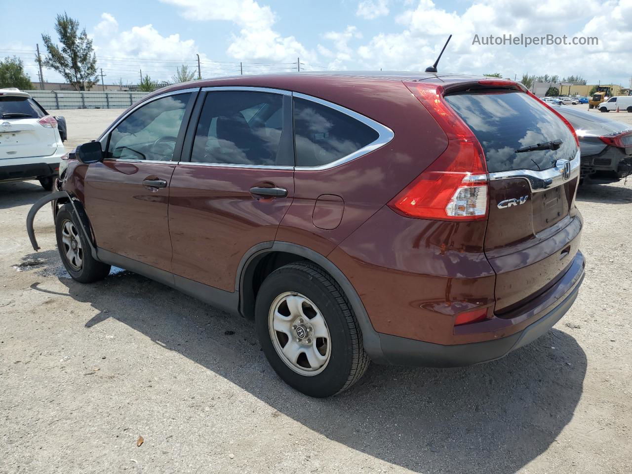 2015 Honda Cr-v Lx Maroon vin: 3CZRM3H35FG709548