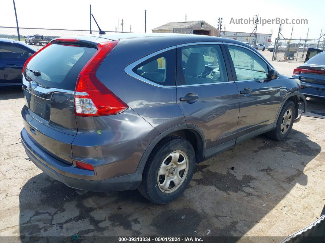 2015 Honda Cr-v Lx Gray vin: 3CZRM3H37FG706943