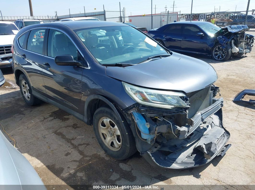 2015 Honda Cr-v Lx Gray vin: 3CZRM3H37FG706943