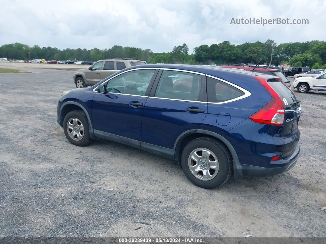 2015 Honda Cr-v Lx Blue vin: 3CZRM3H37FG712080