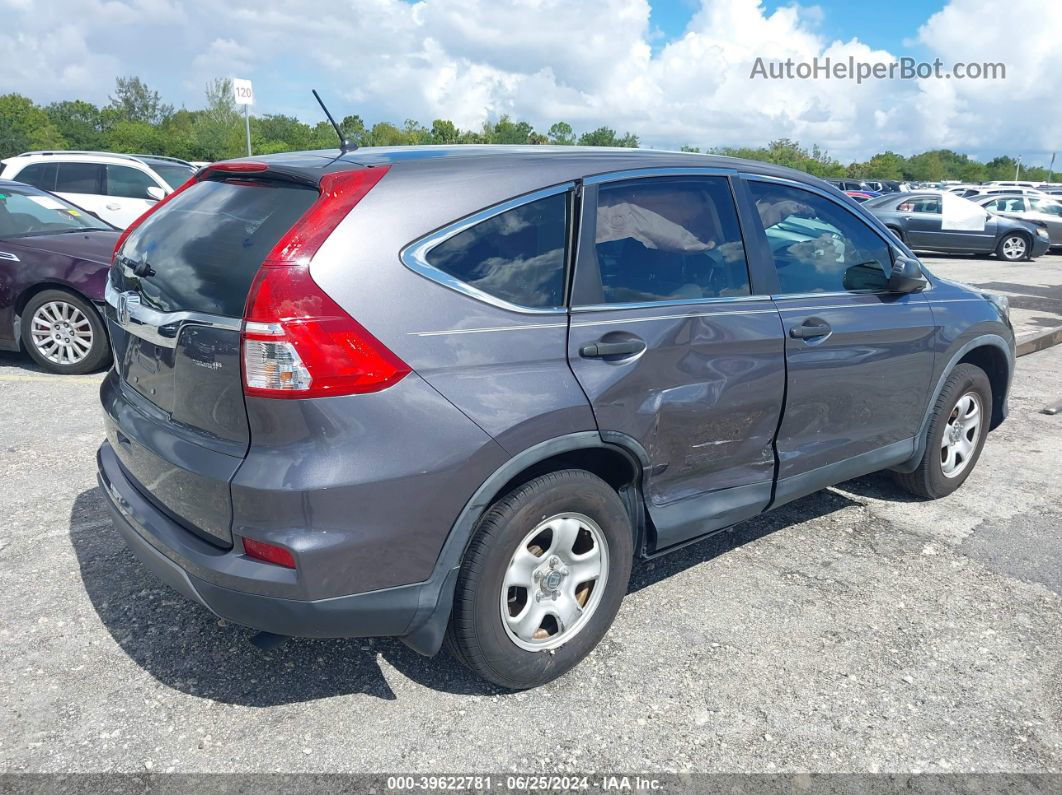 2016 Honda Cr-v Lx Gray vin: 3CZRM3H37GG706989