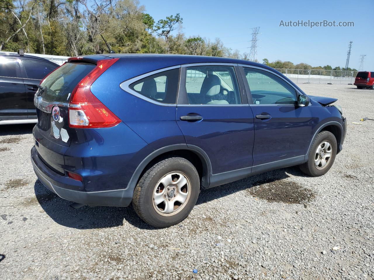 2015 Honda Cr-v Lx Blue vin: 3CZRM3H39FG711920