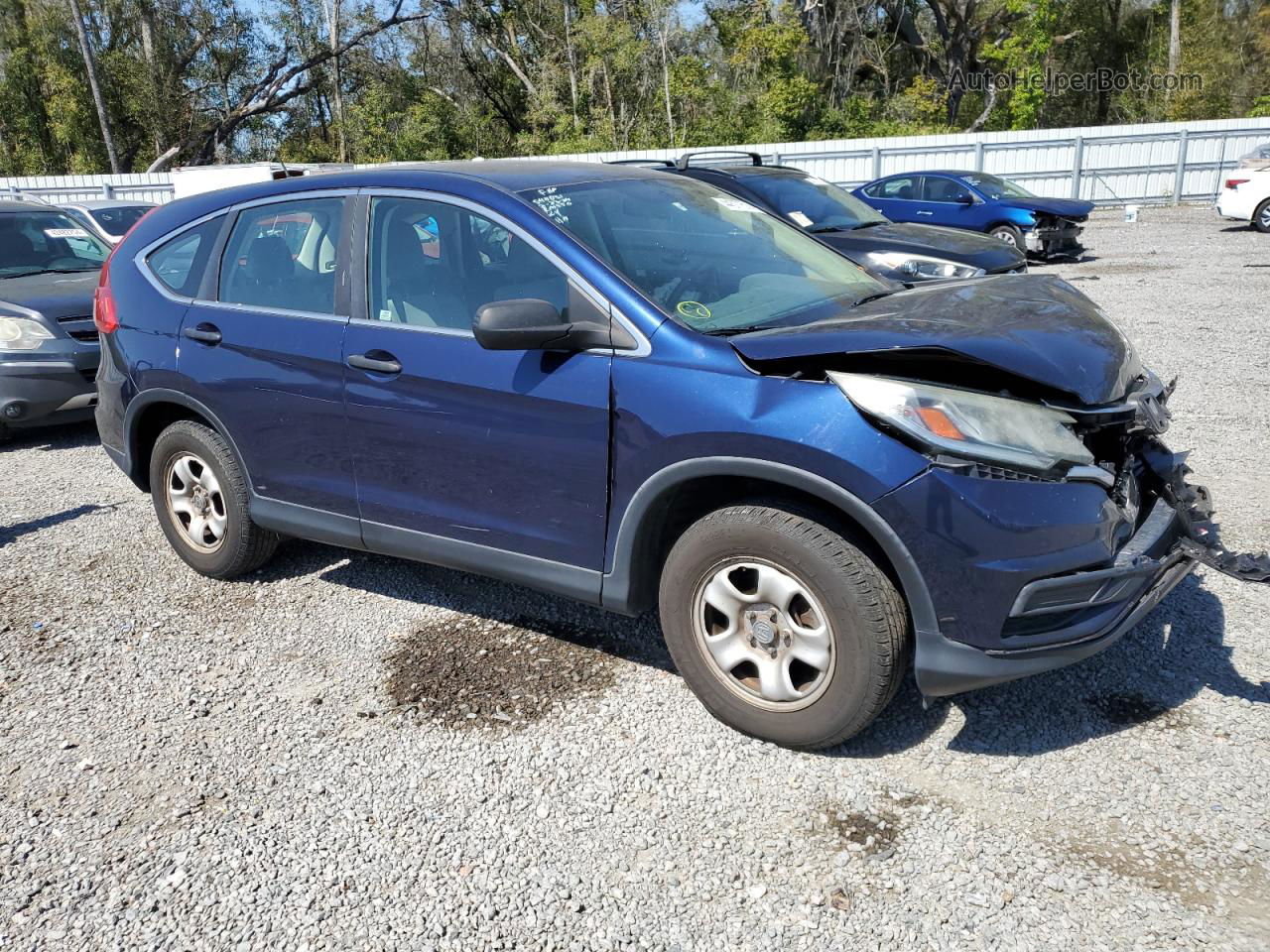 2015 Honda Cr-v Lx Синий vin: 3CZRM3H39FG711920