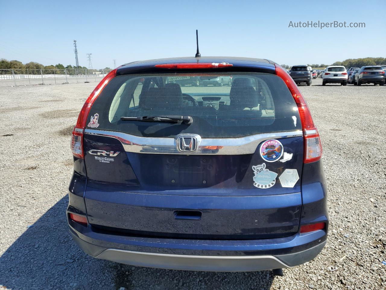 2015 Honda Cr-v Lx Blue vin: 3CZRM3H39FG711920