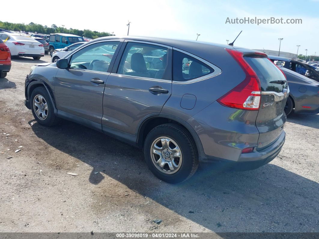 2015 Honda Cr-v Lx Gray vin: 3CZRM3H39FG714431