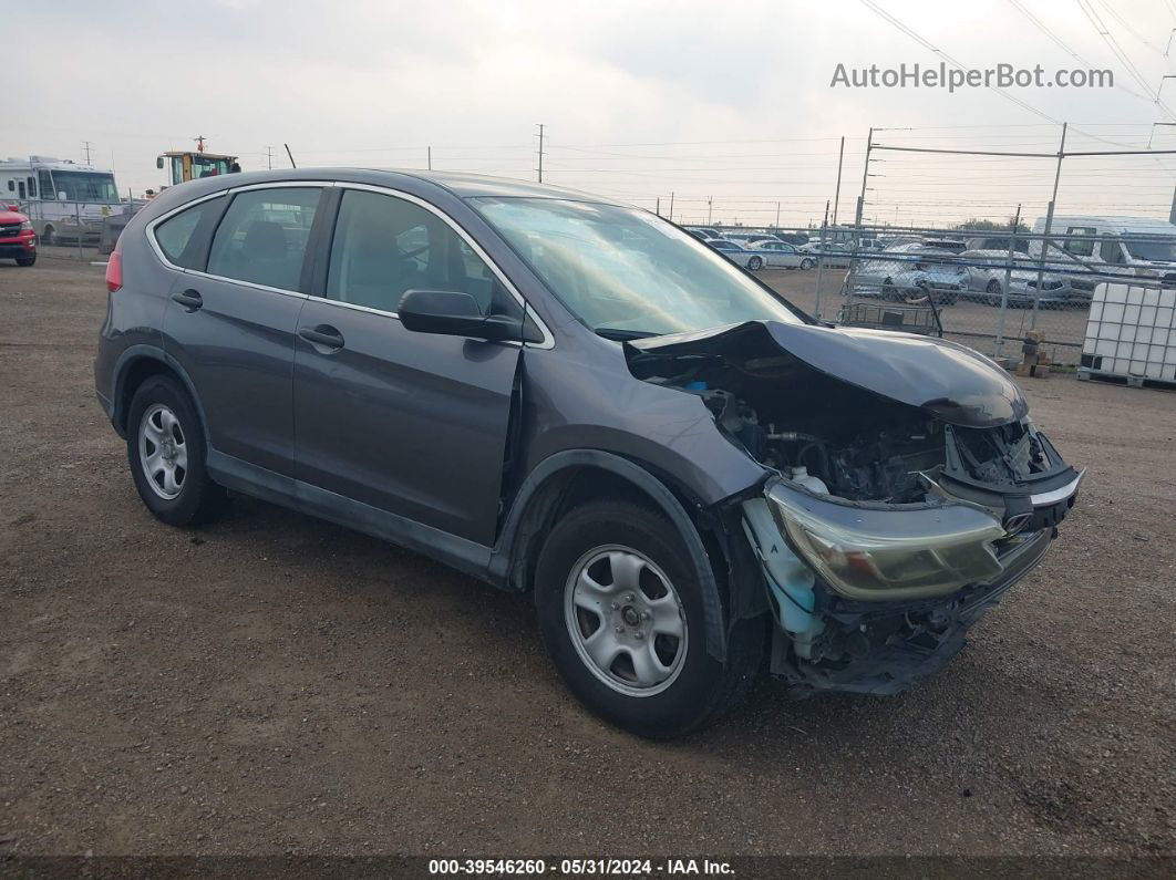 2016 Honda Cr-v Lx Gray vin: 3CZRM3H39GG710252