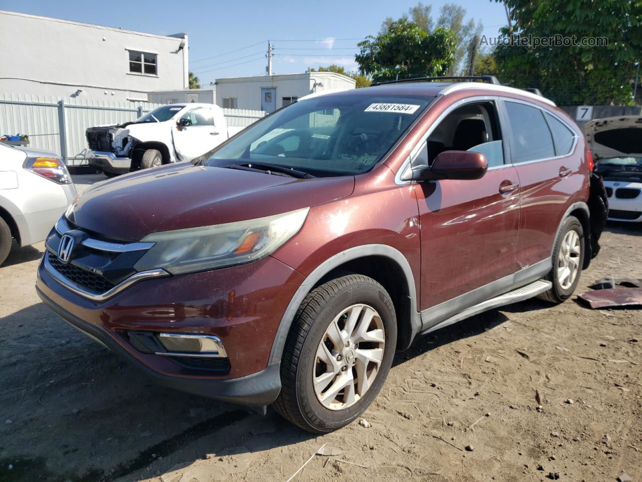 2015 Honda Cr-v Ex Burgundy vin: 3CZRM3H51FG703862