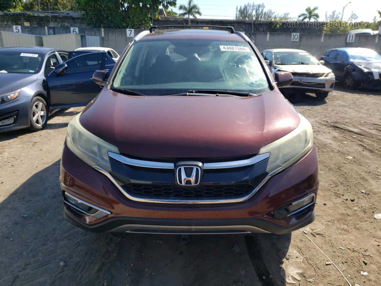 2015 Honda Cr-v Ex Burgundy vin: 3CZRM3H51FG703862