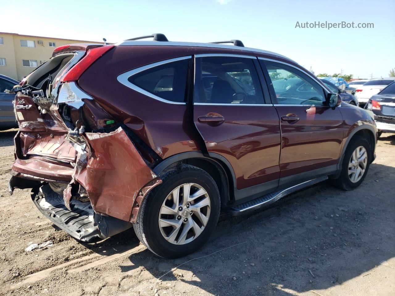 2015 Honda Cr-v Ex Burgundy vin: 3CZRM3H51FG703862