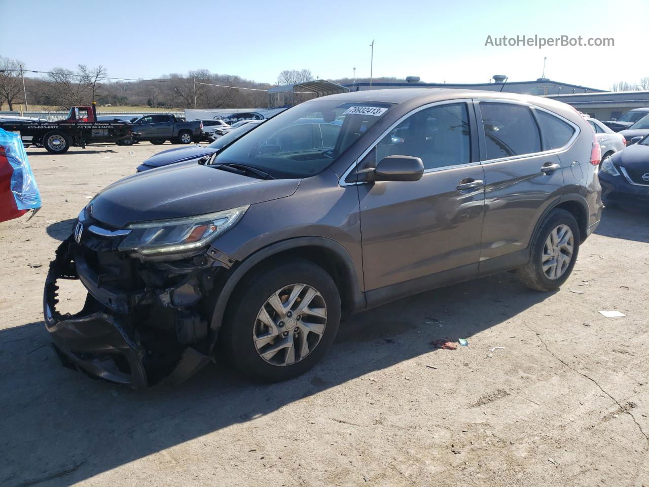 2015 Honda Cr-v Ex Gray vin: 3CZRM3H53FG702423