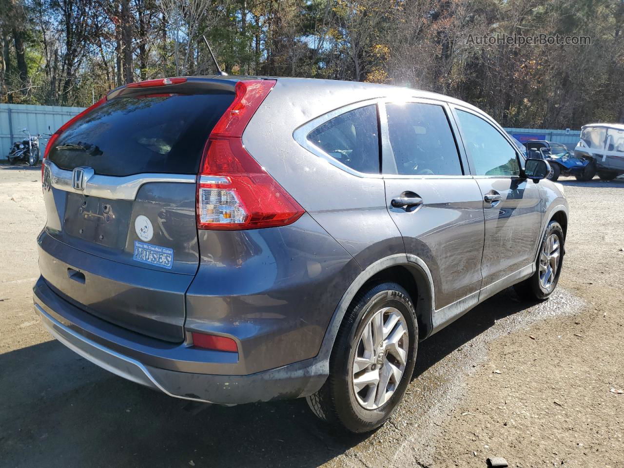 2015 Honda Cr-v Ex Gray vin: 3CZRM3H54FG701197