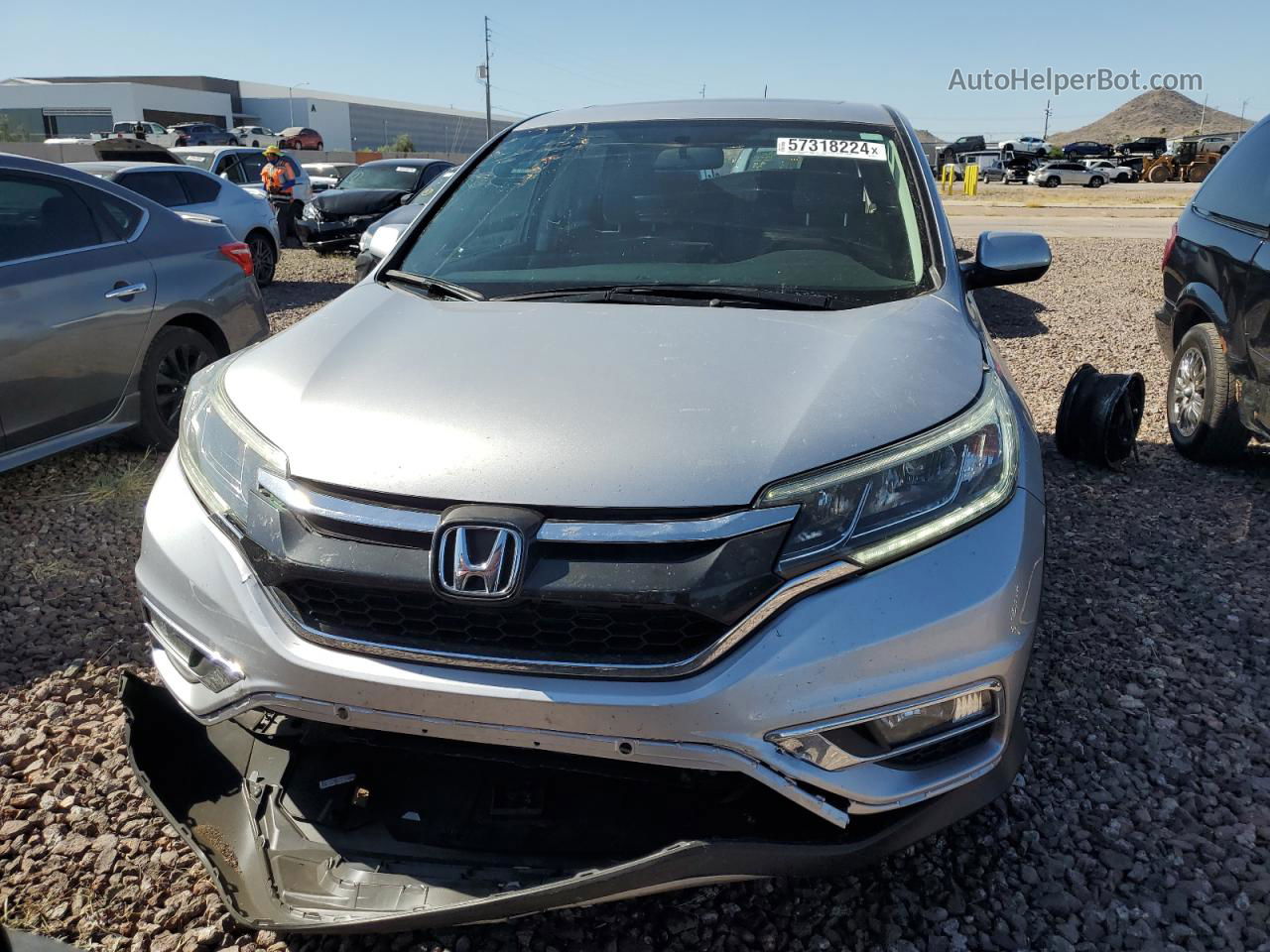 2016 Honda Cr-v Ex Silver vin: 3CZRM3H55GG706877