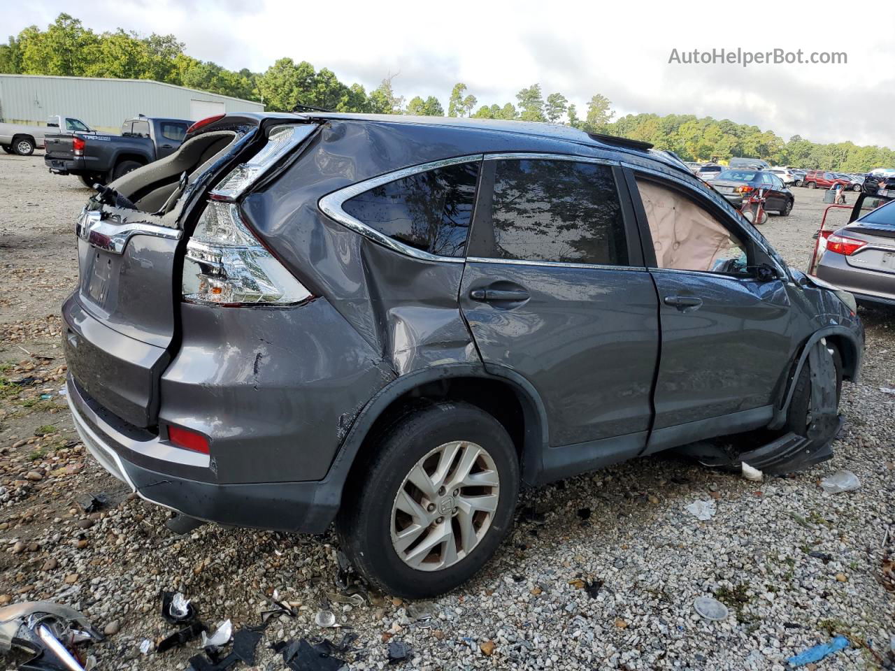 2016 Honda Cr-v Ex Gray vin: 3CZRM3H55GG712873