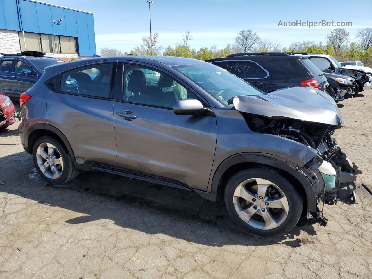 2017 Honda Hr-v Lx Gray vin: 3CZRU5G30HM700242