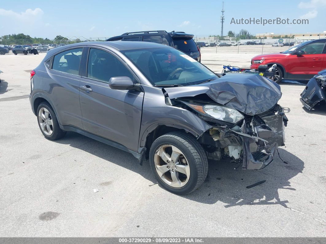 2018 Honda Hr-v Lx Gray vin: 3CZRU5G32JM700930