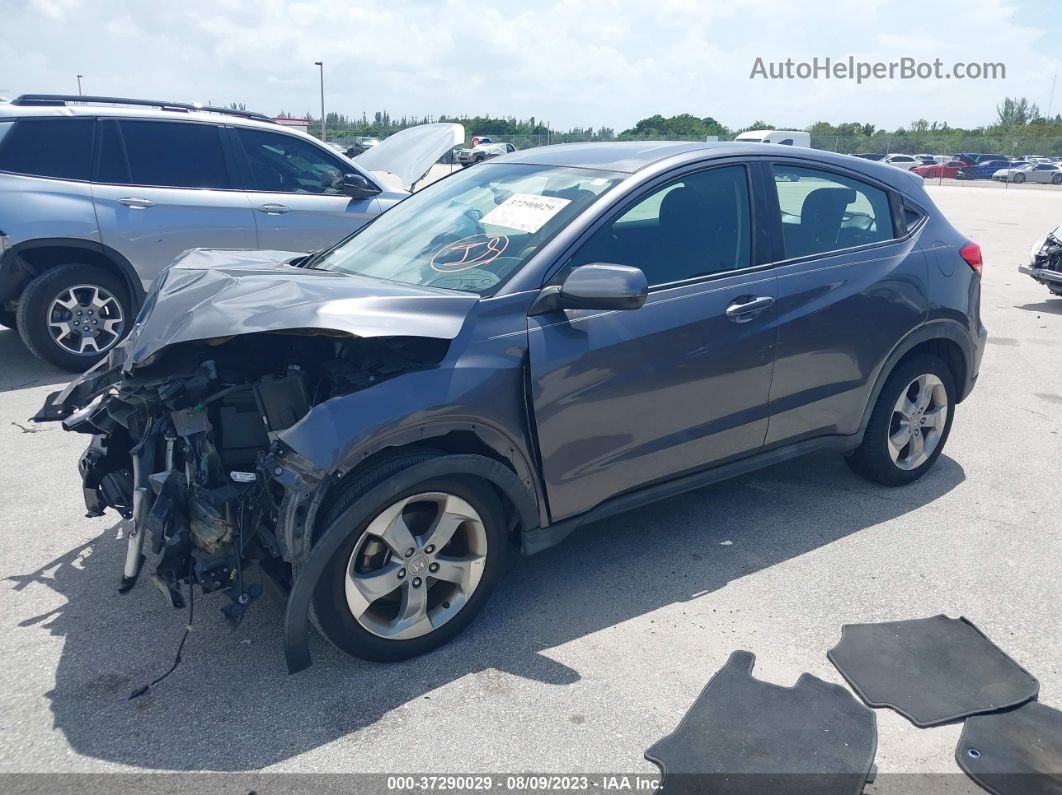 2018 Honda Hr-v Lx Gray vin: 3CZRU5G32JM700930