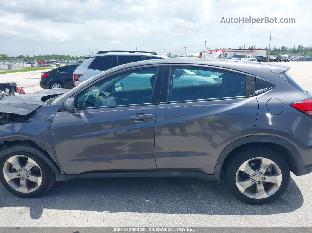 2018 Honda Hr-v Lx Gray vin: 3CZRU5G32JM700930