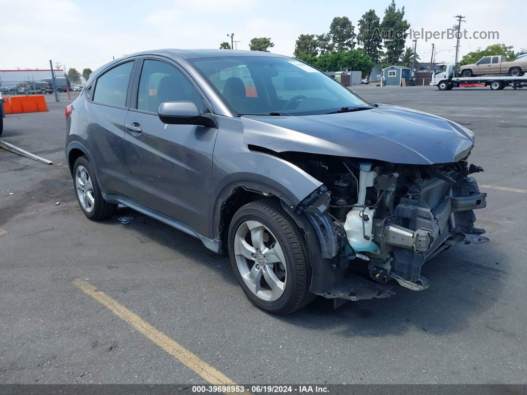 2016 Honda Hr-v Lx Gray vin: 3CZRU5G39GM732671