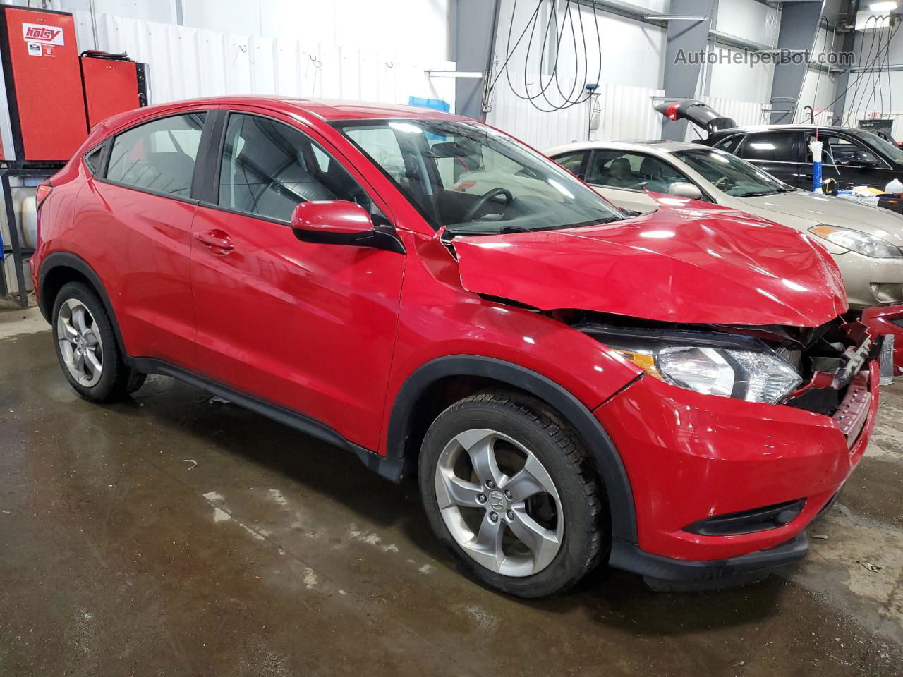 2018 Honda Hr-v Lx Red vin: 3CZRU5G3XJM702392