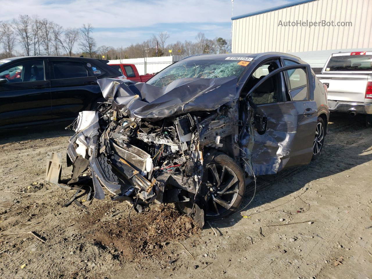 2019 Honda Hr-v Sport Gray vin: 3CZRU5H10KM721371