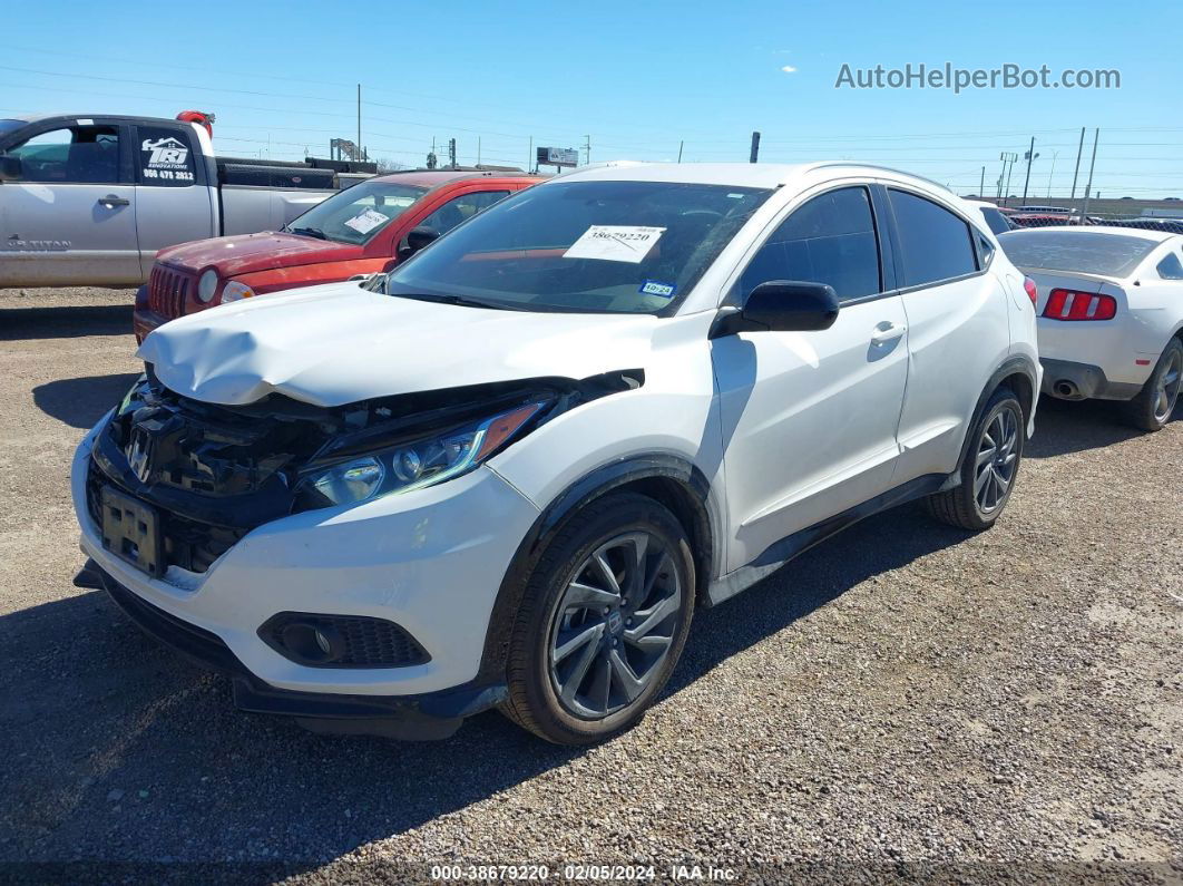 2021 Honda Hr-v 2wd Sport White vin: 3CZRU5H10MM727416