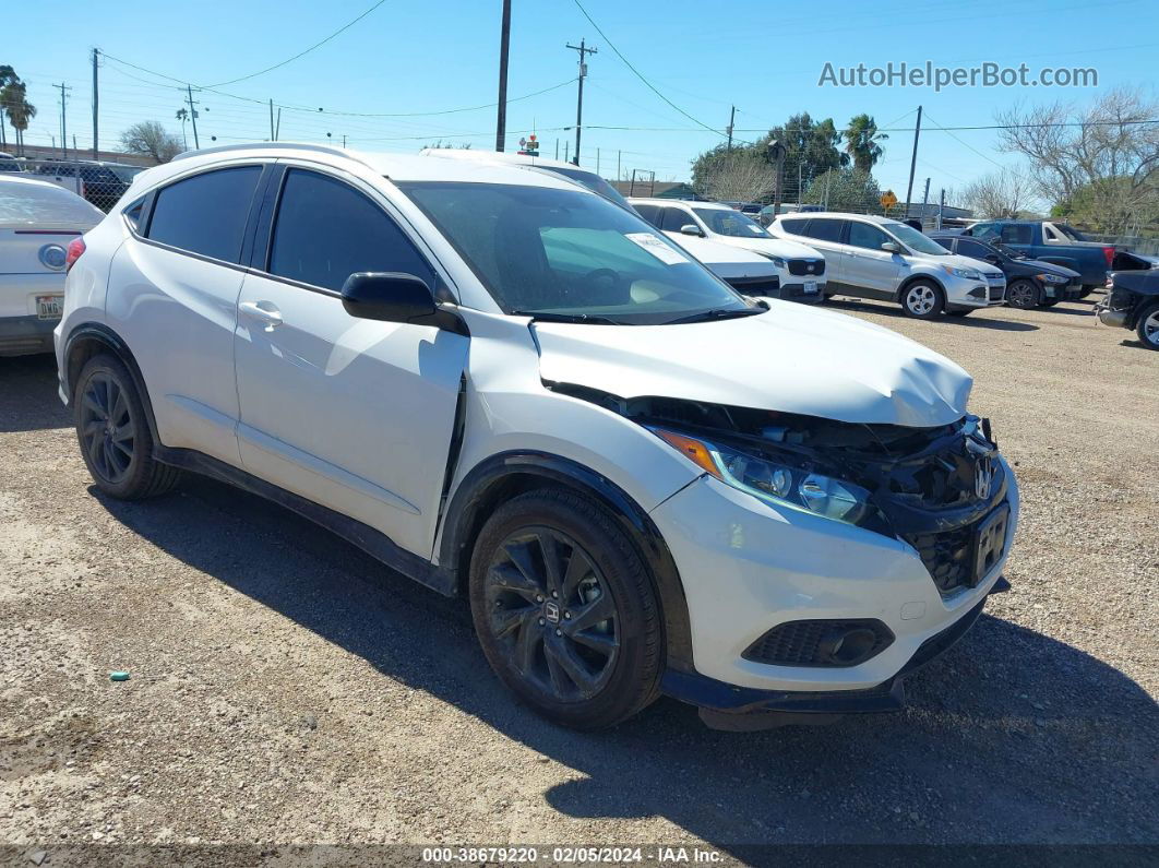 2021 Honda Hr-v 2wd Sport White vin: 3CZRU5H10MM727416