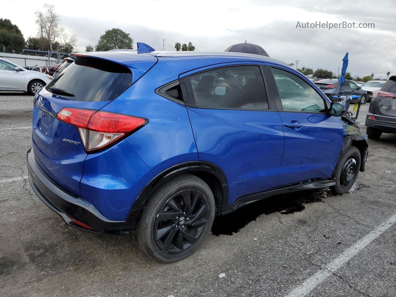 2021 Honda Hr-v Sport Blue vin: 3CZRU5H11MM721317