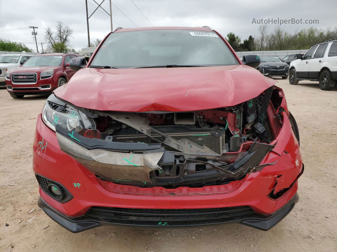 2019 Honda Hr-v Sport Red vin: 3CZRU5H12KM723378